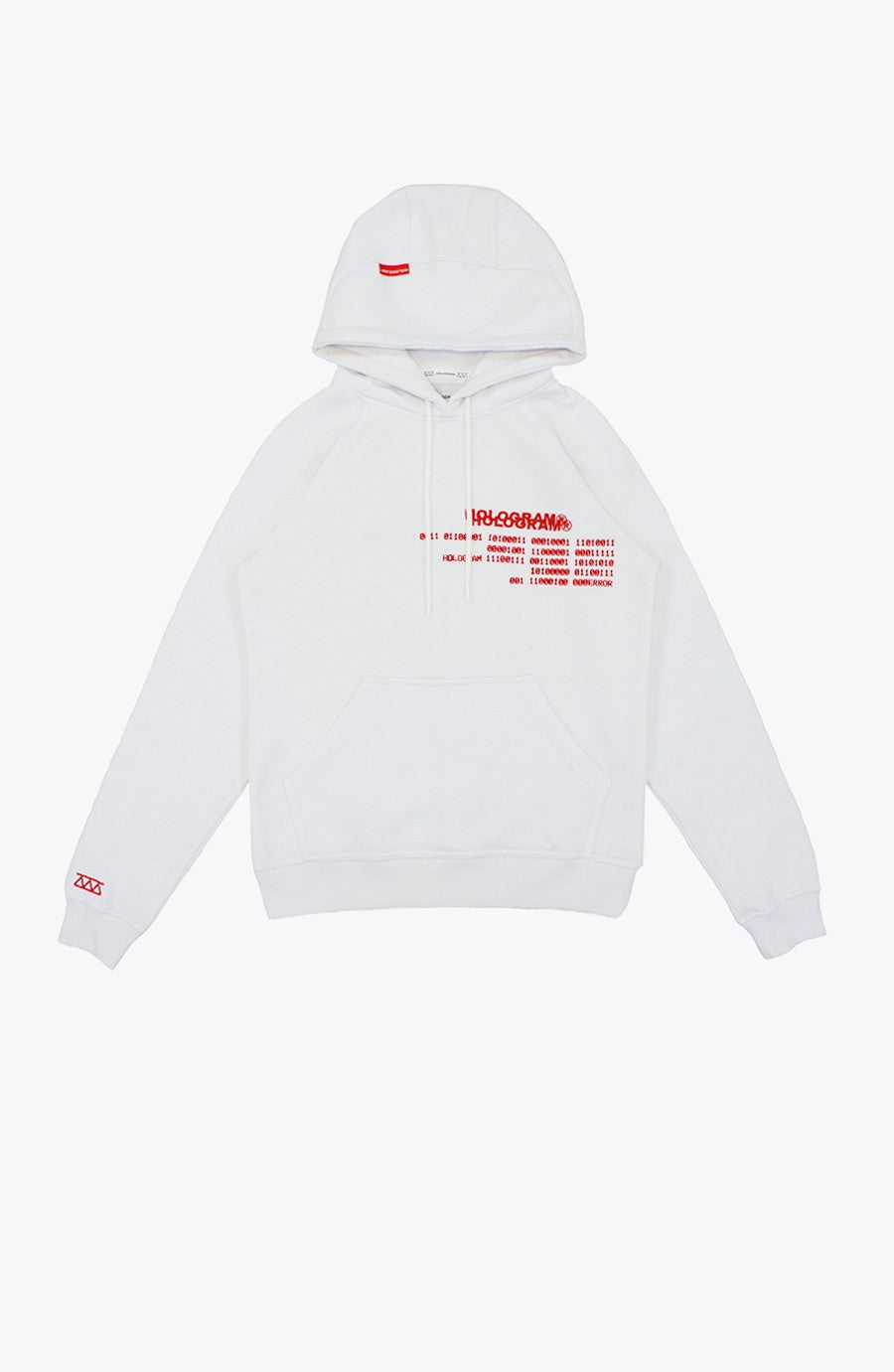 Hoodie streetwear Coding white