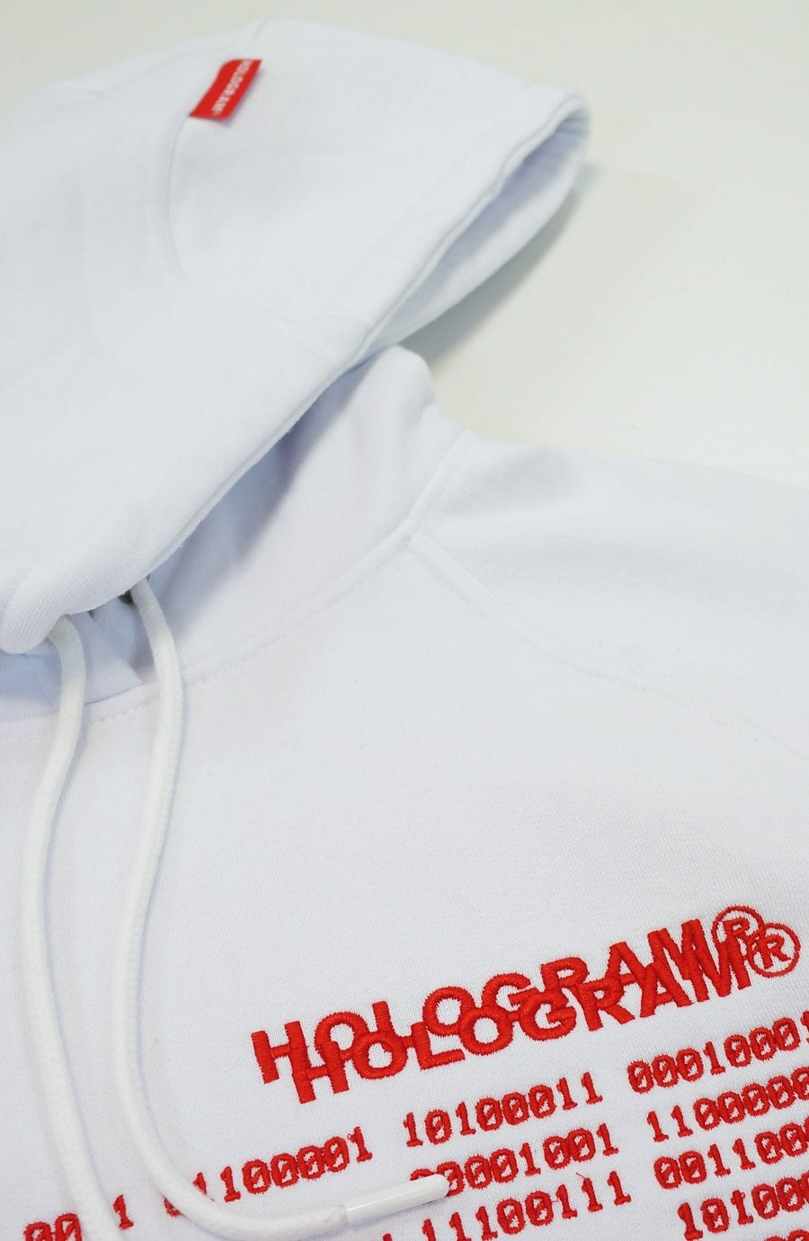 Hoodie streetwear Coding white