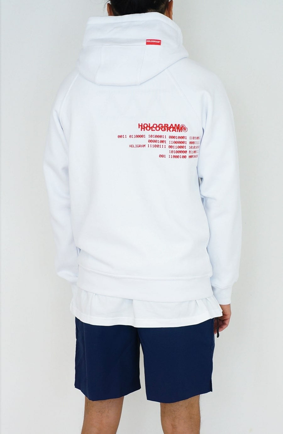 Hoodie streetwear Coding white