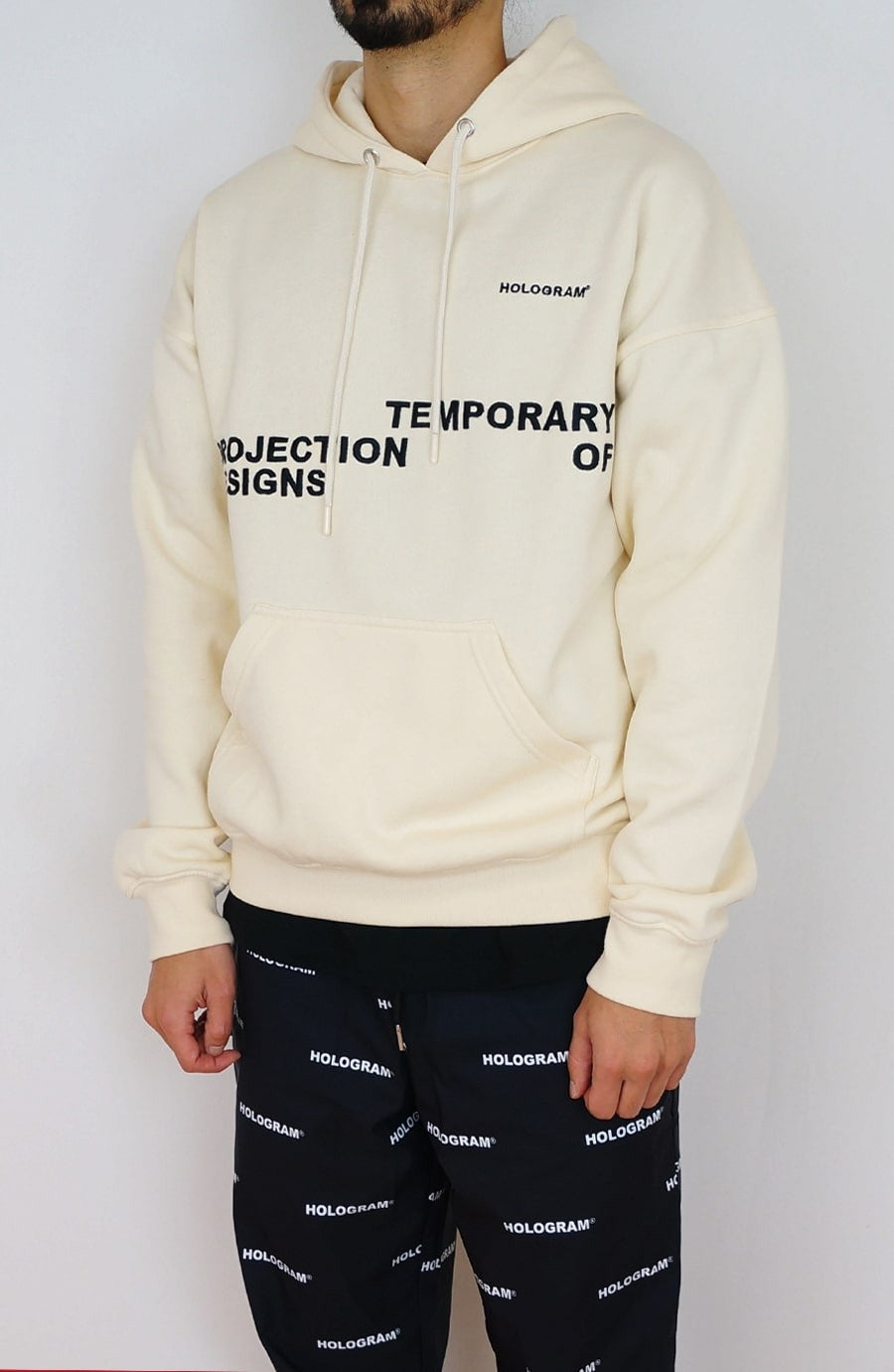 Hoodie streetwear Screen beige