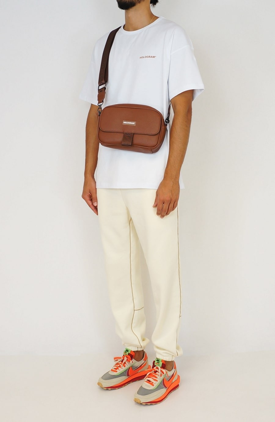 Sacoche streetwear Hide brown