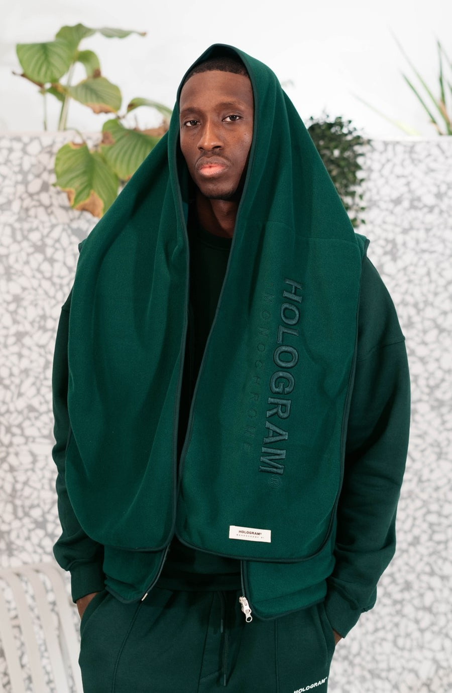 Echarpe streetwear Monochrome green