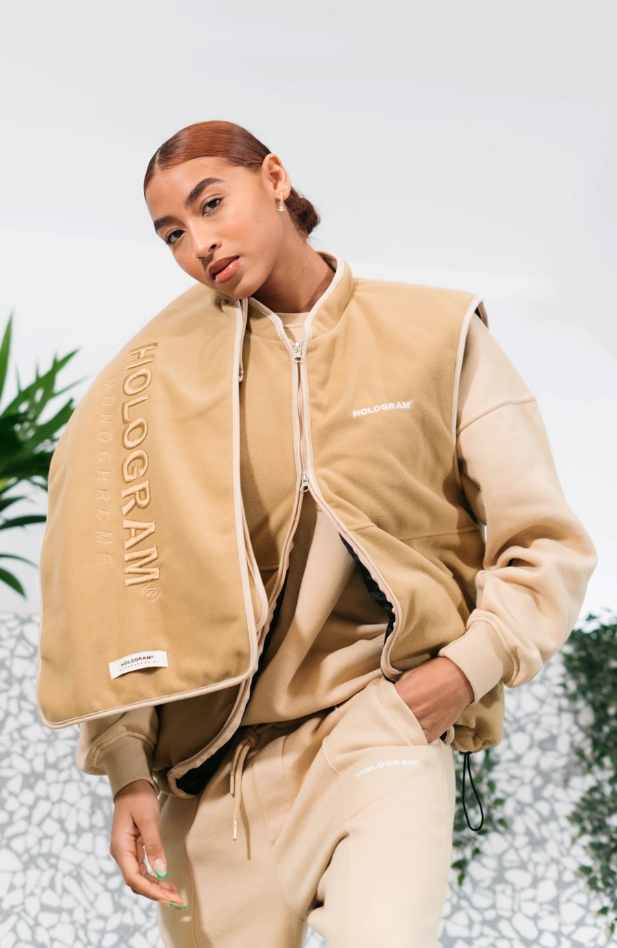 Echarpe streetwear Monochrome sand