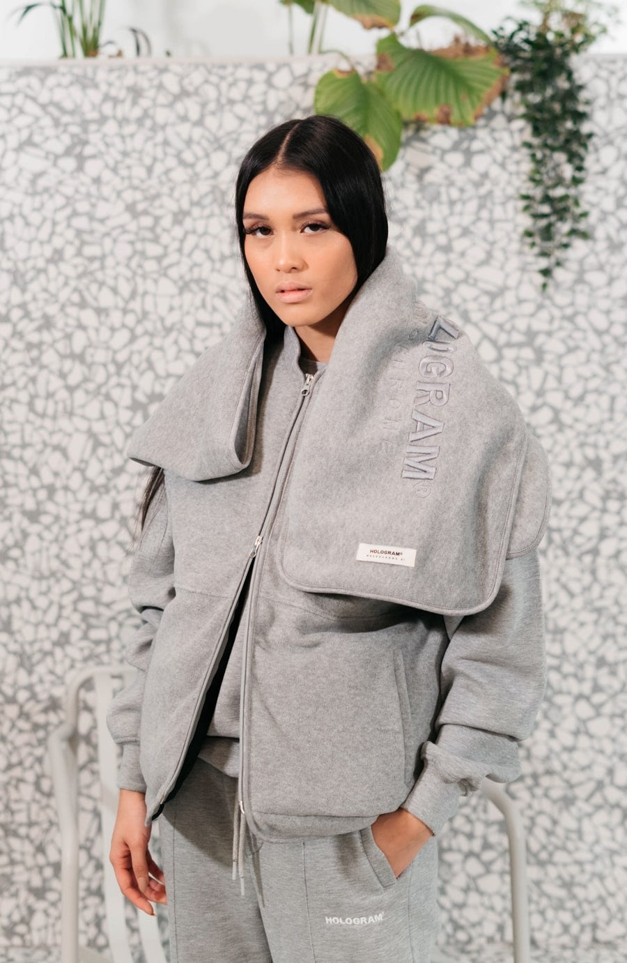 Echarpe streetwear Monochrome grey