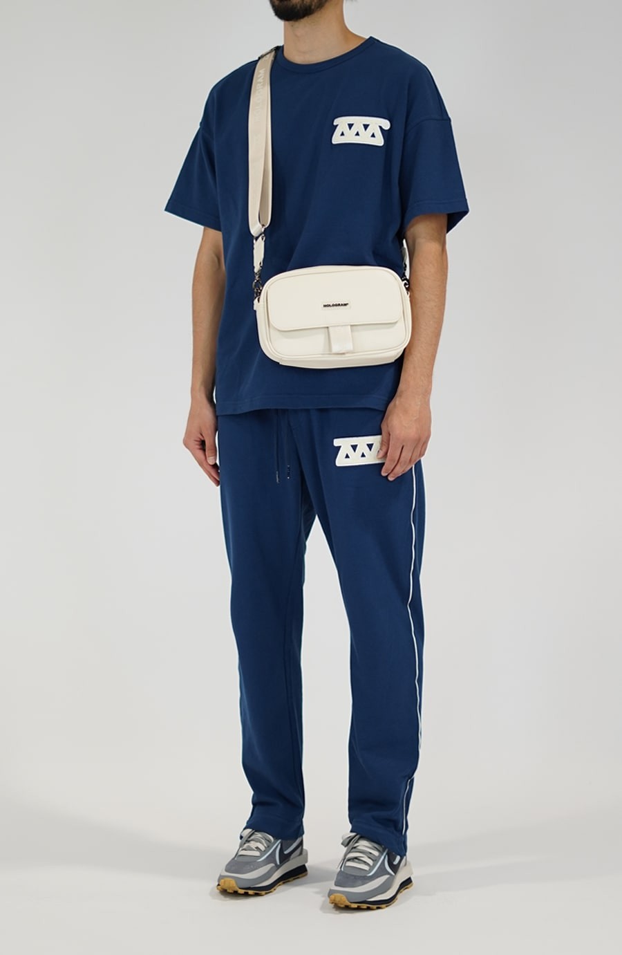 Sacoche streetwear Hide beige