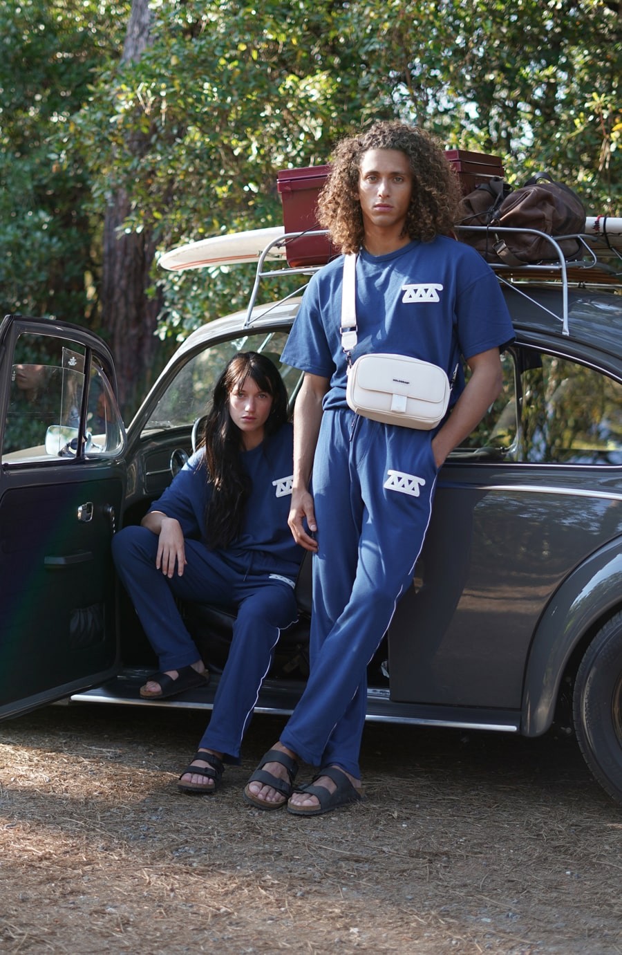 Sacoche streetwear Hide beige