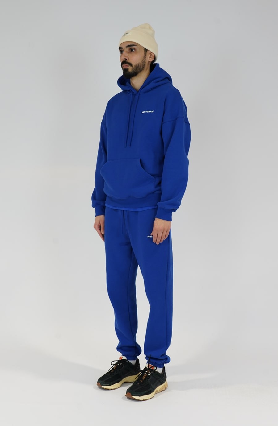 Hoodie streetwear Monochrome 02 blue