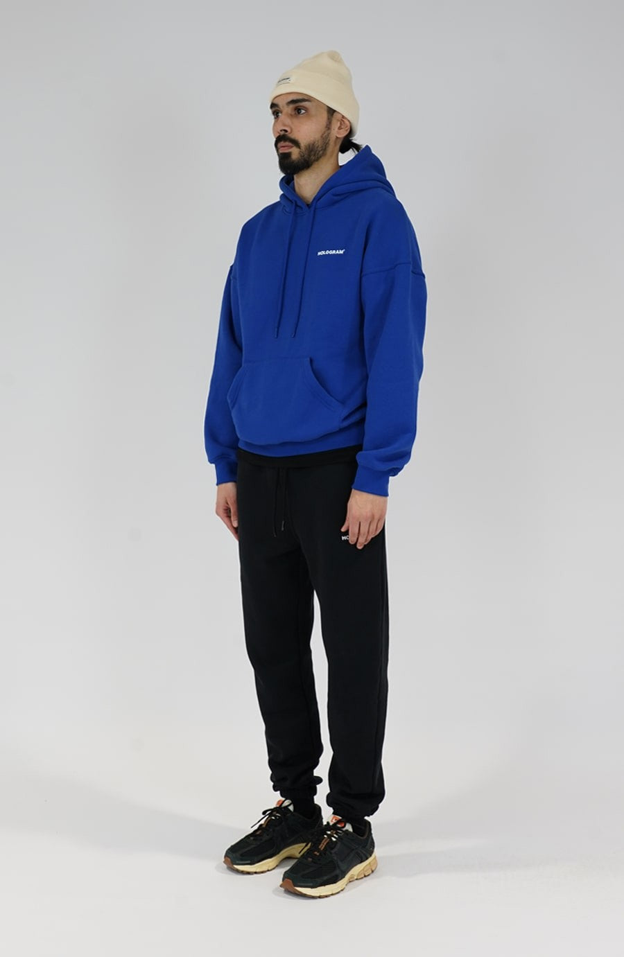 Hoodie streetwear Monochrome 02 blue
