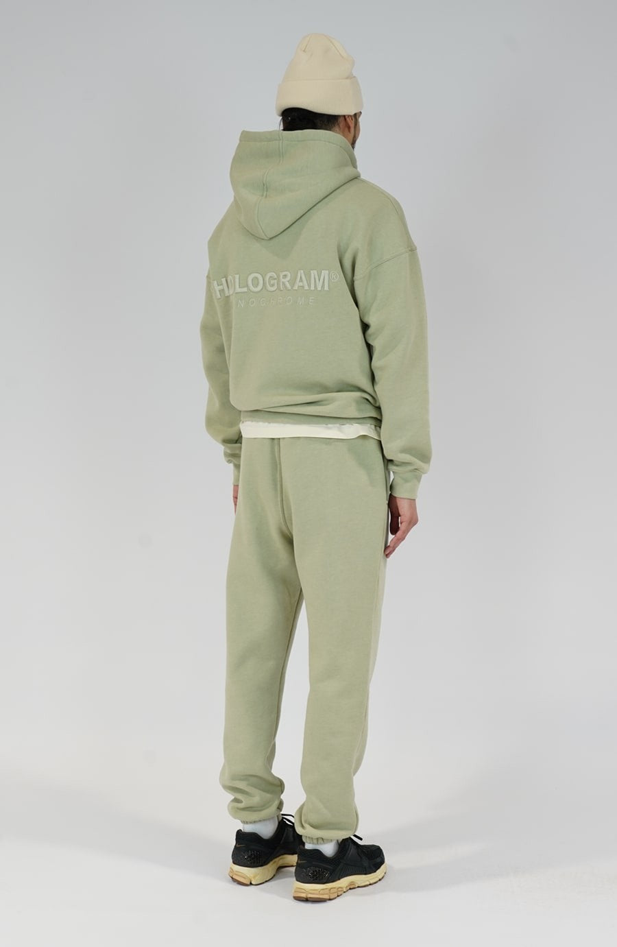 Hoodie streetwear Monochrome 02 olive