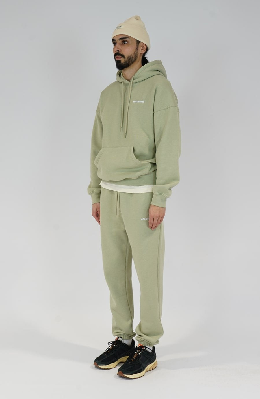 Hoodie streetwear Monochrome 02 olive