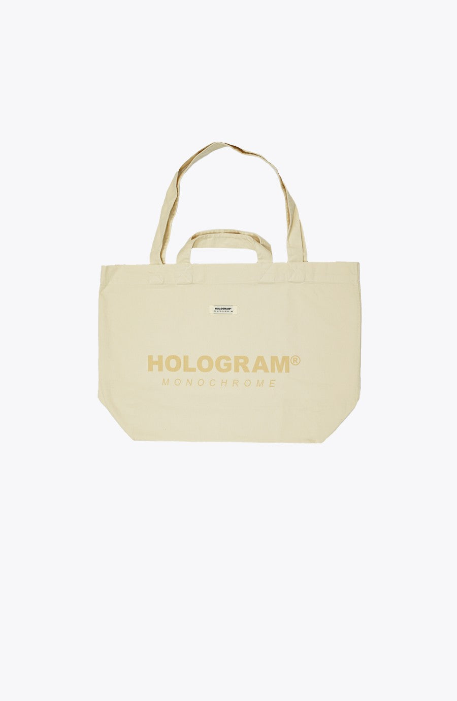 Monochrome beige streetwear tote bag