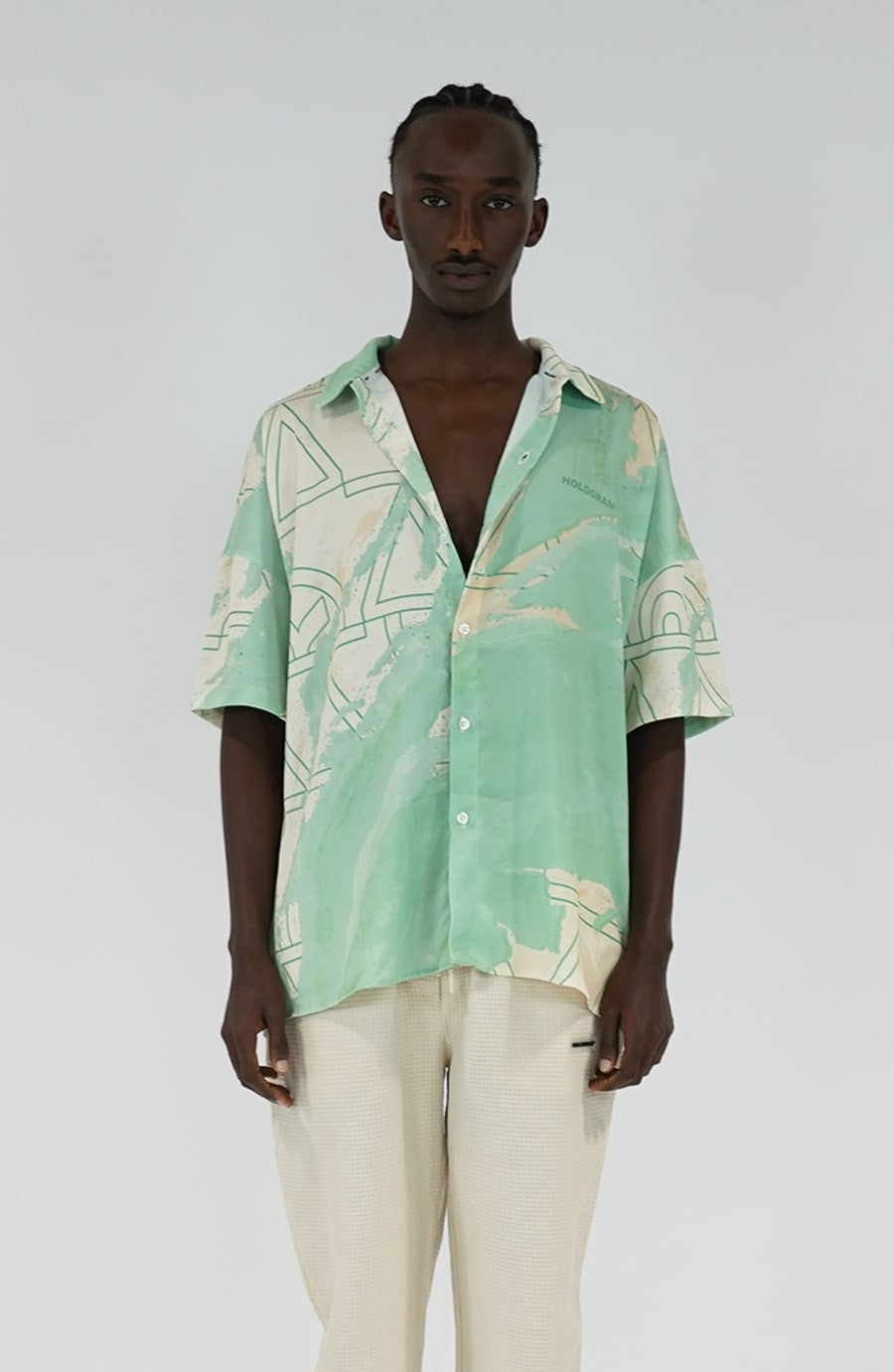 Chemise streetwear Land green