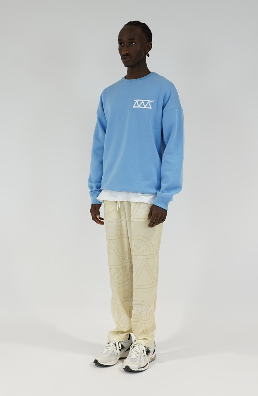 Crewneck streetwear Relief blue
