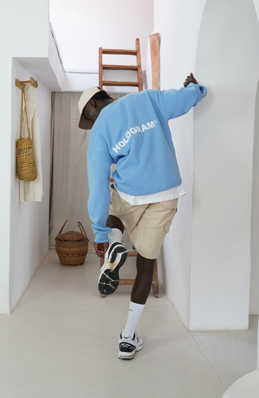 Crewneck streetwear Relief blue