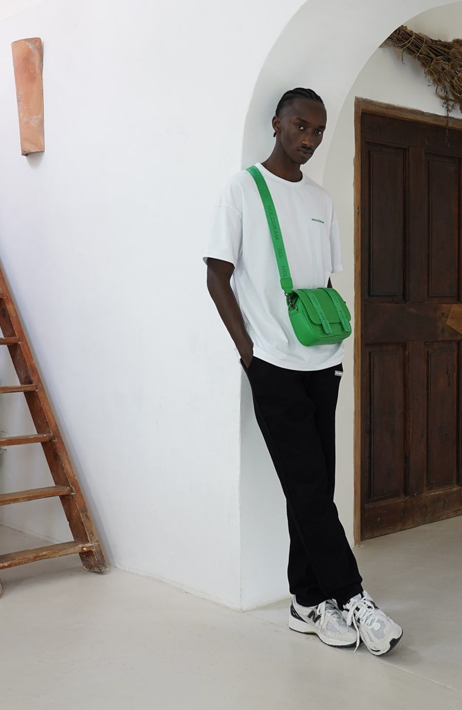 Sacoche streetwear Monogram green