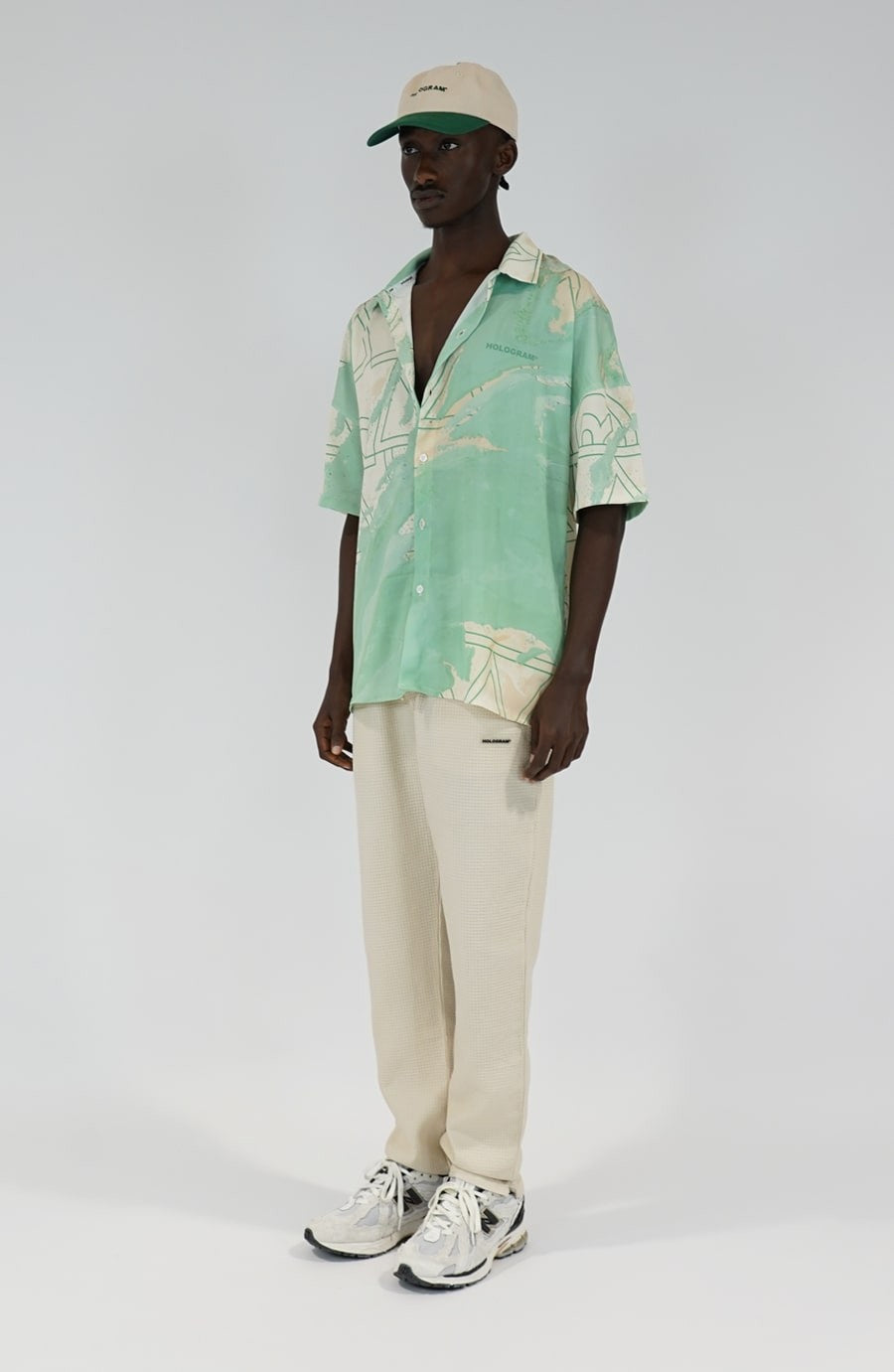 Two-tone green streetwear cap