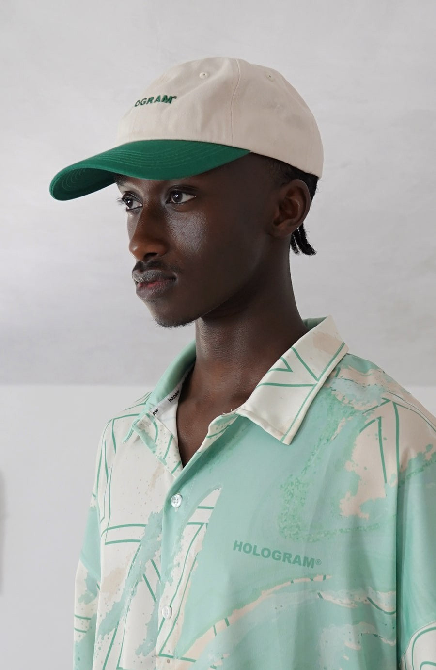 Two-tone green streetwear cap