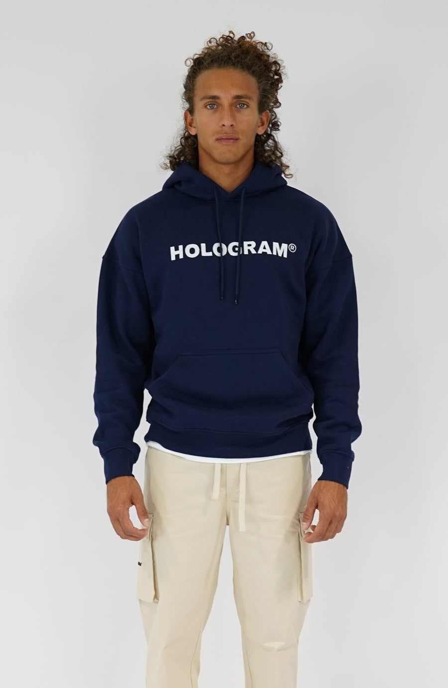 Emblem navy streetwear hoodie