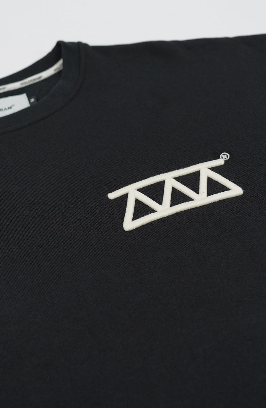 Relief black streetwear crewneck