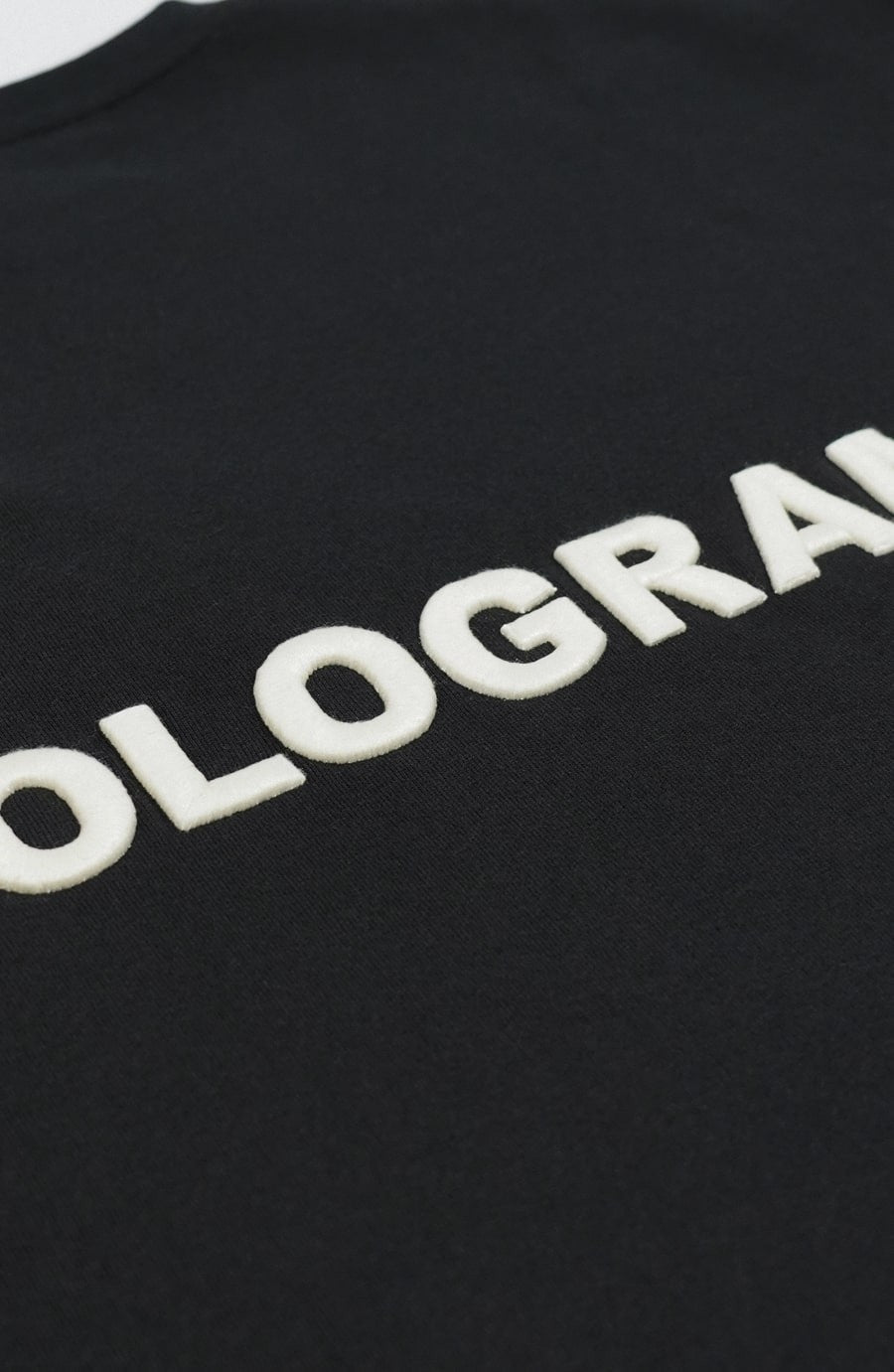 Relief black streetwear crewneck