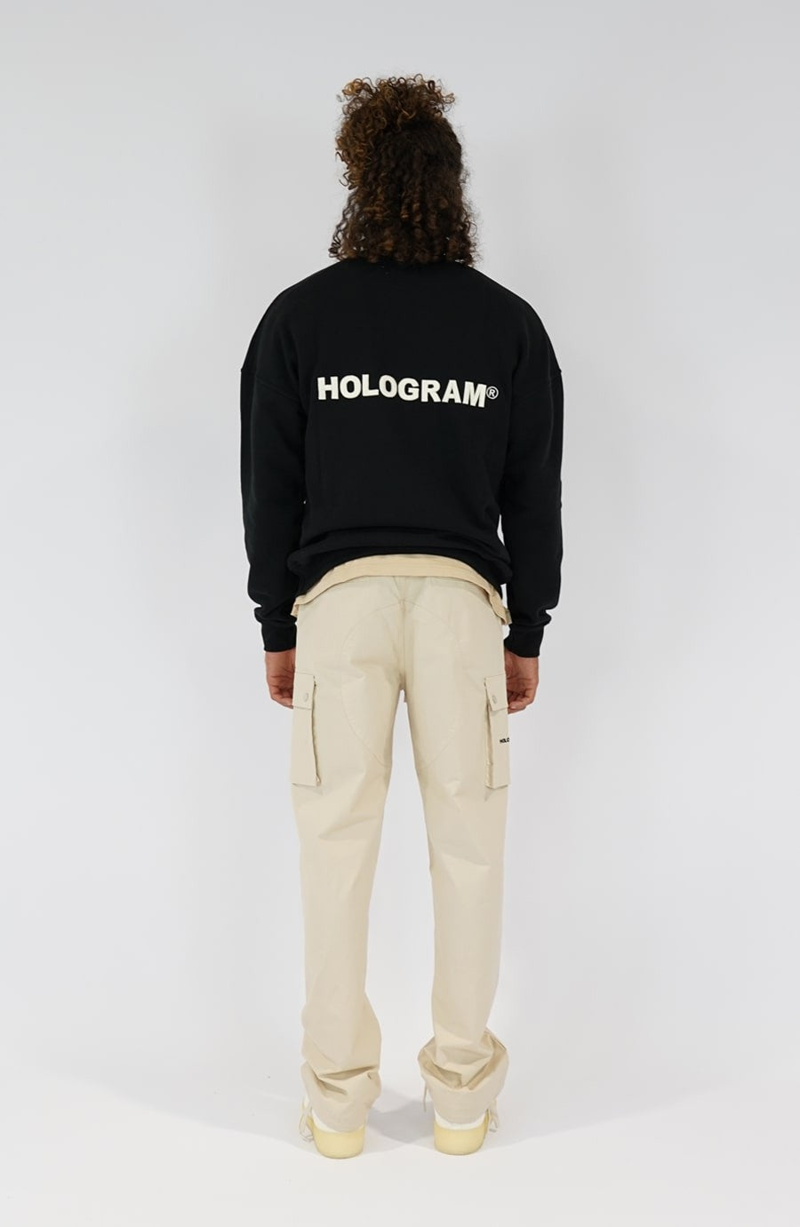 Relief black streetwear crewneck