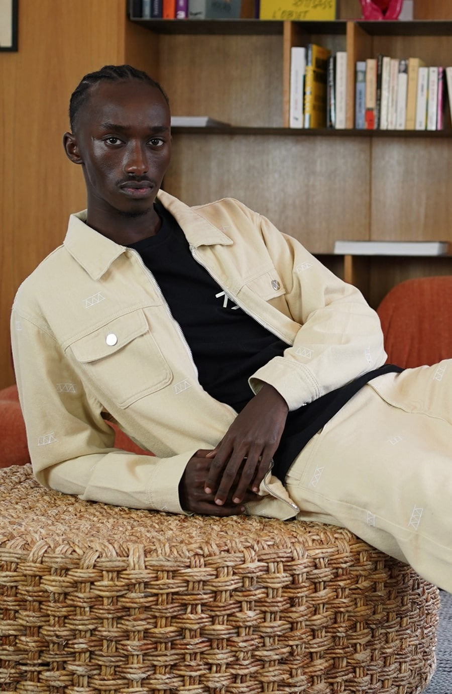 Veste streetwear Denim beige