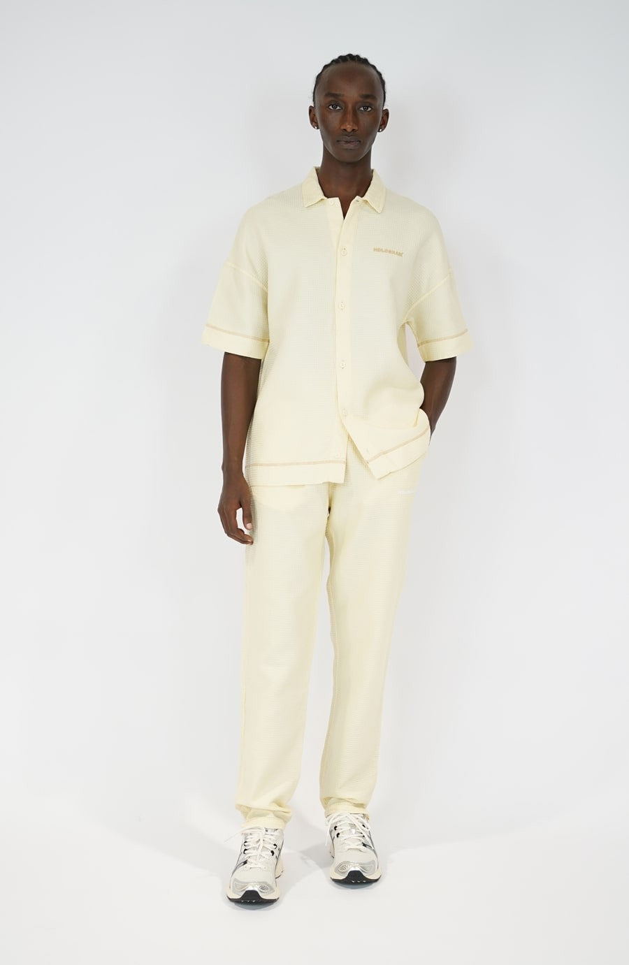 Pantalon streetwear Waffle beige