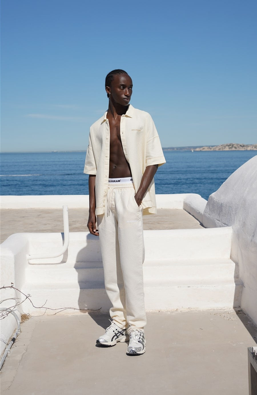 Pantalon streetwear Waffle beige