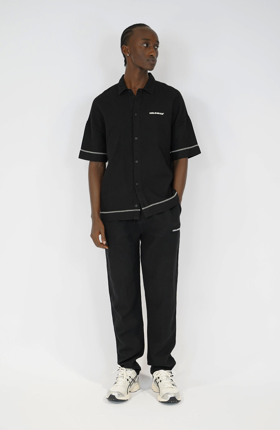 Chemise streetwear Waffle black