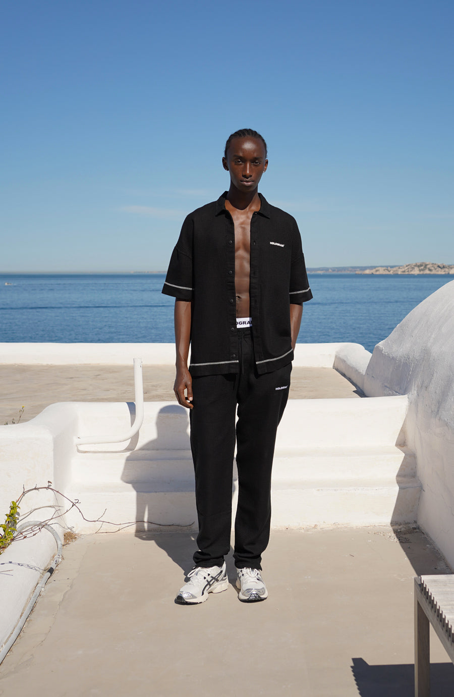 Chemise streetwear Waffle black