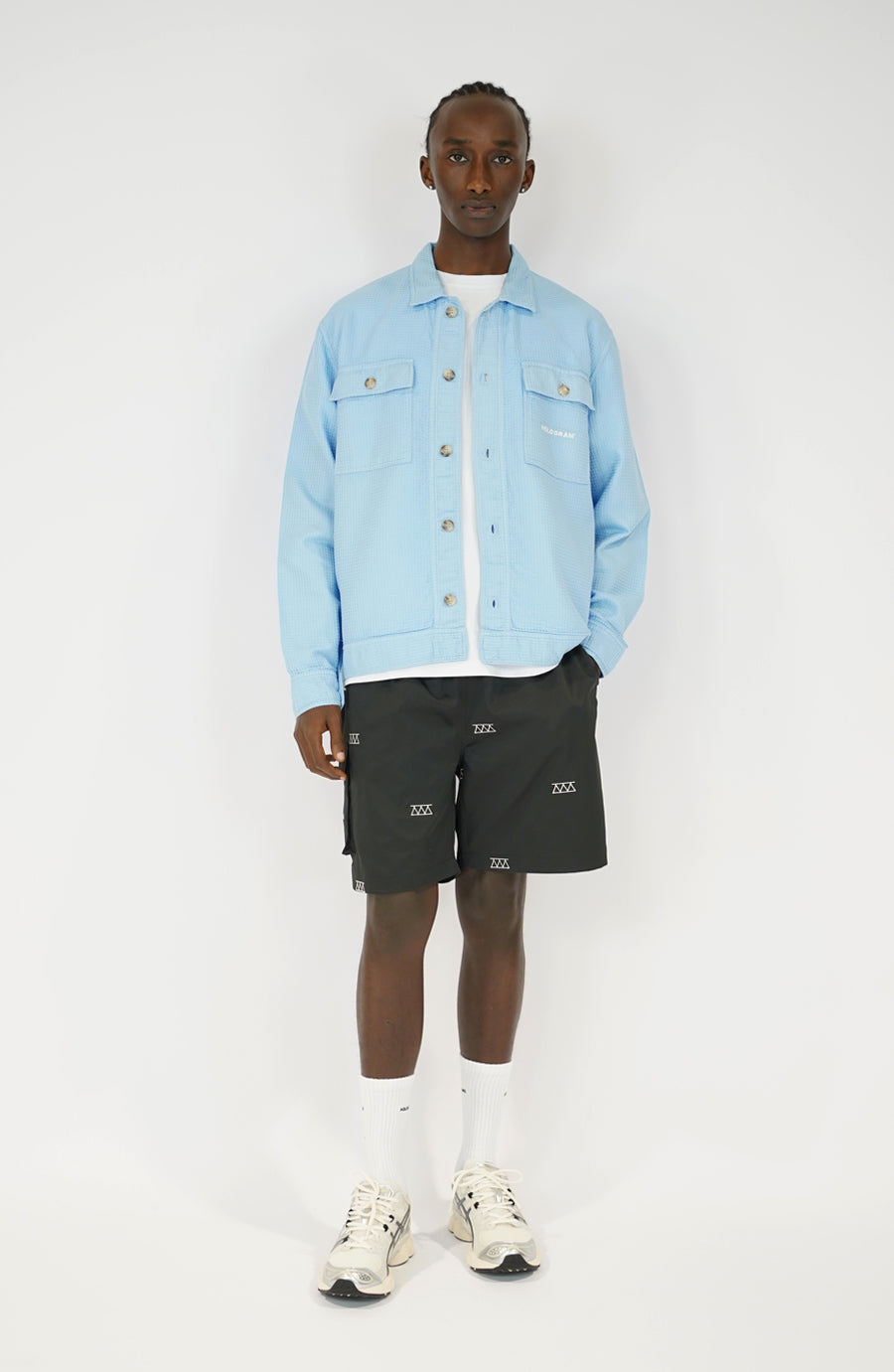 Chemise streetwear Waffle blue