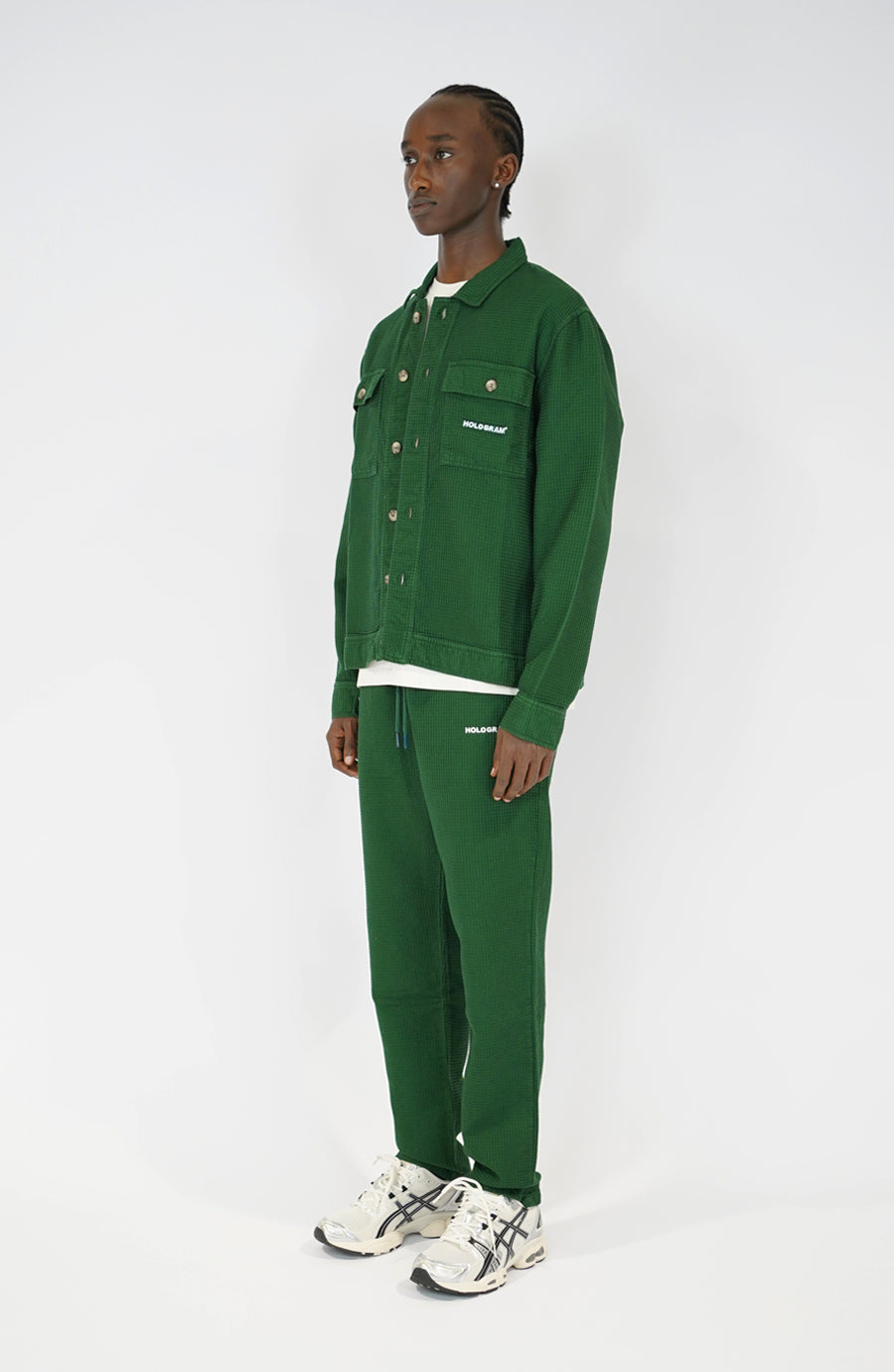 Chemise streetwear Waffle green