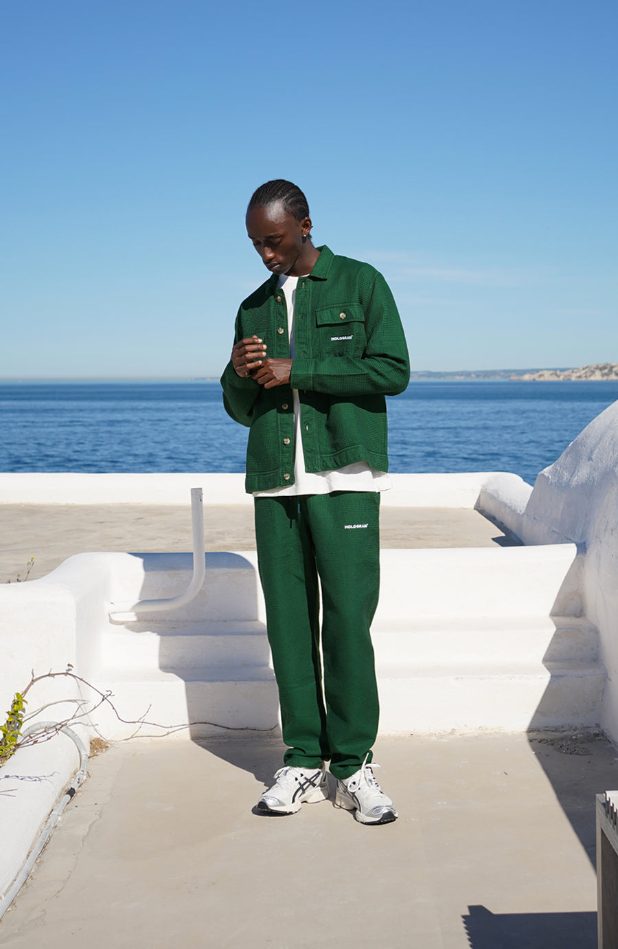 Chemise streetwear Waffle green