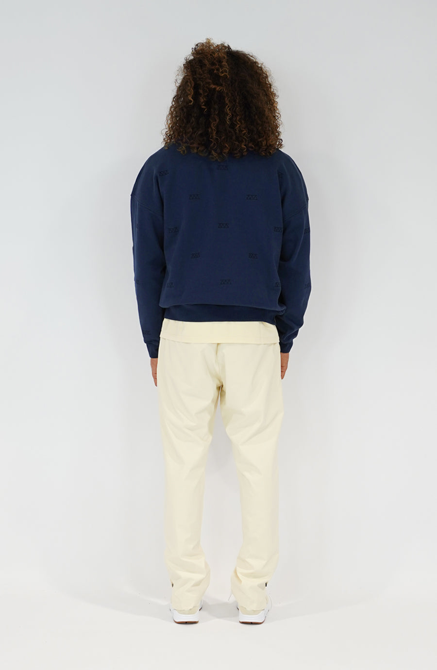 All over blue streetwear crewneck