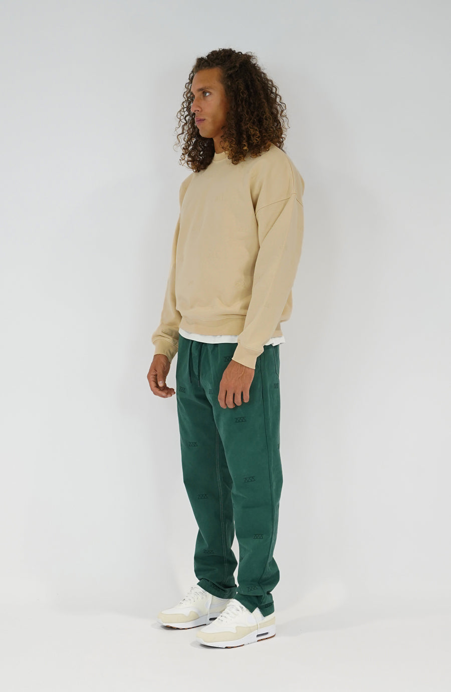 Crewneck streetwear All over sand