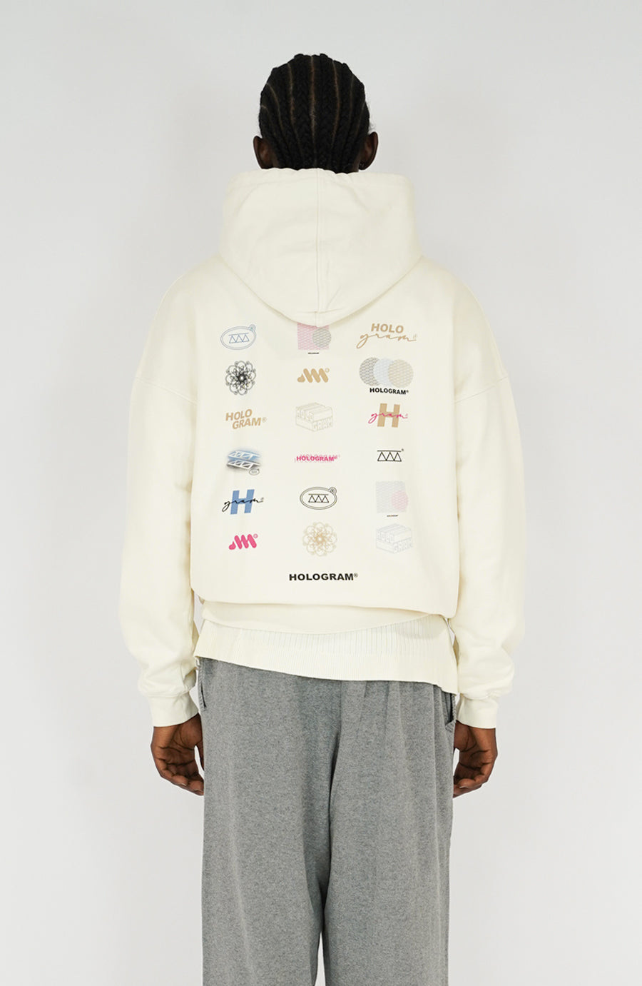 Unit beige streetwear hoodie