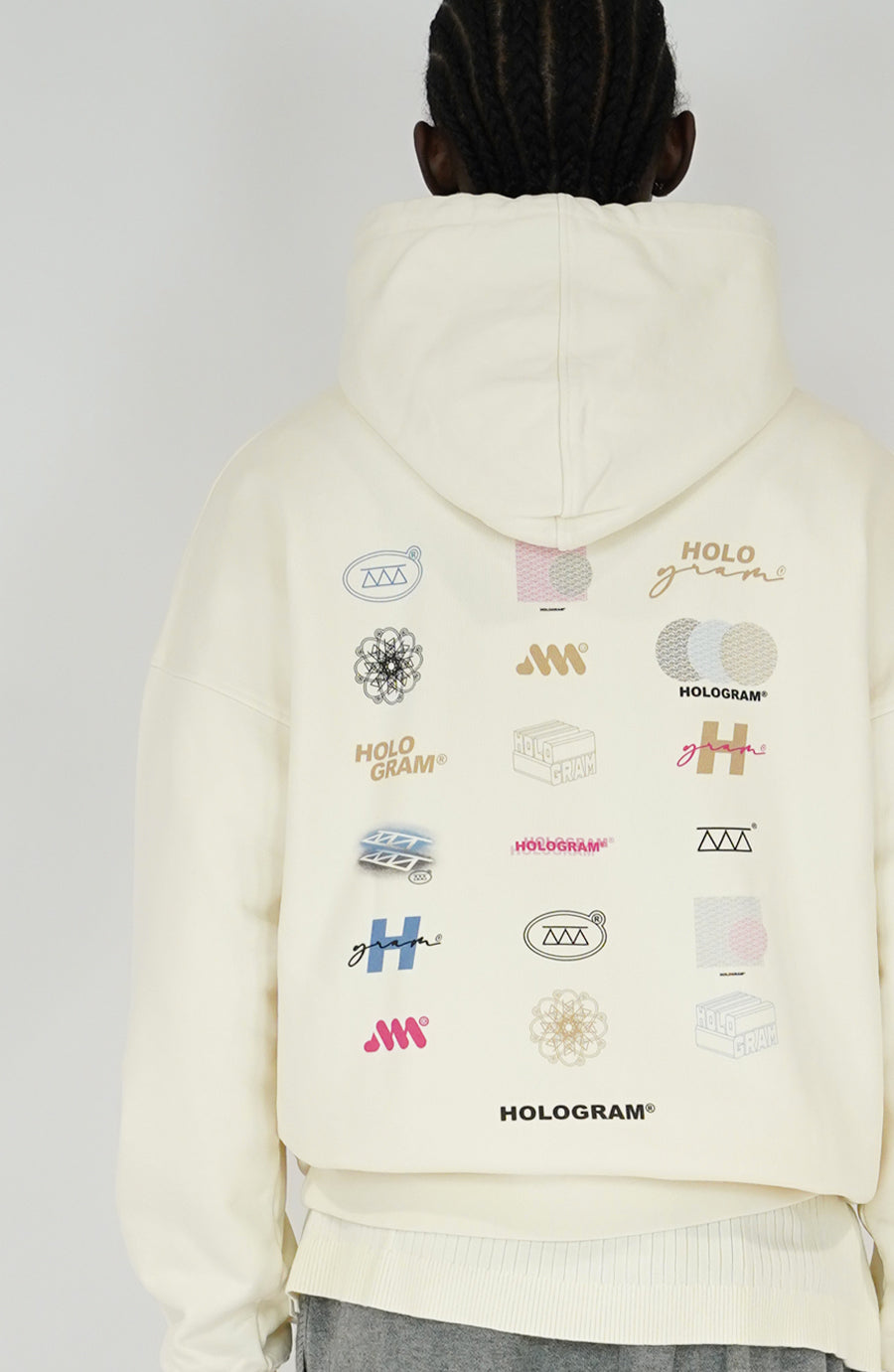 Unit beige streetwear hoodie