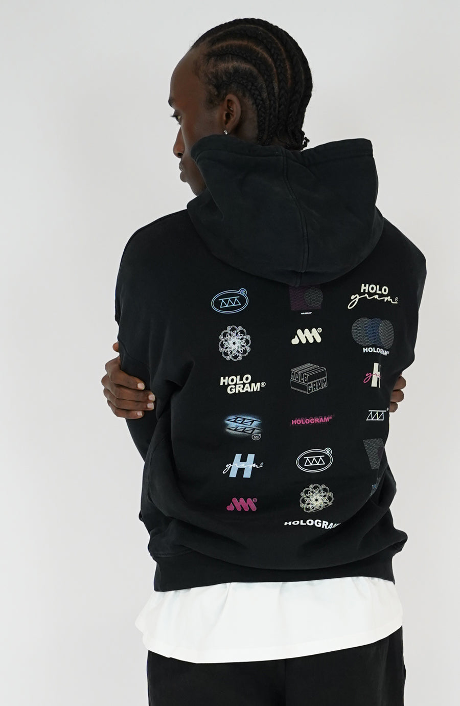 Unit black streetwear hoodie