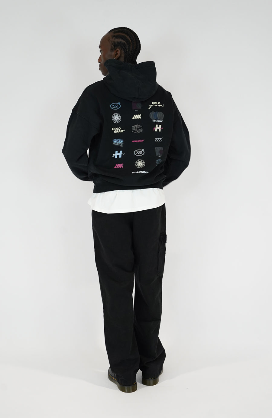 Unit black streetwear hoodie