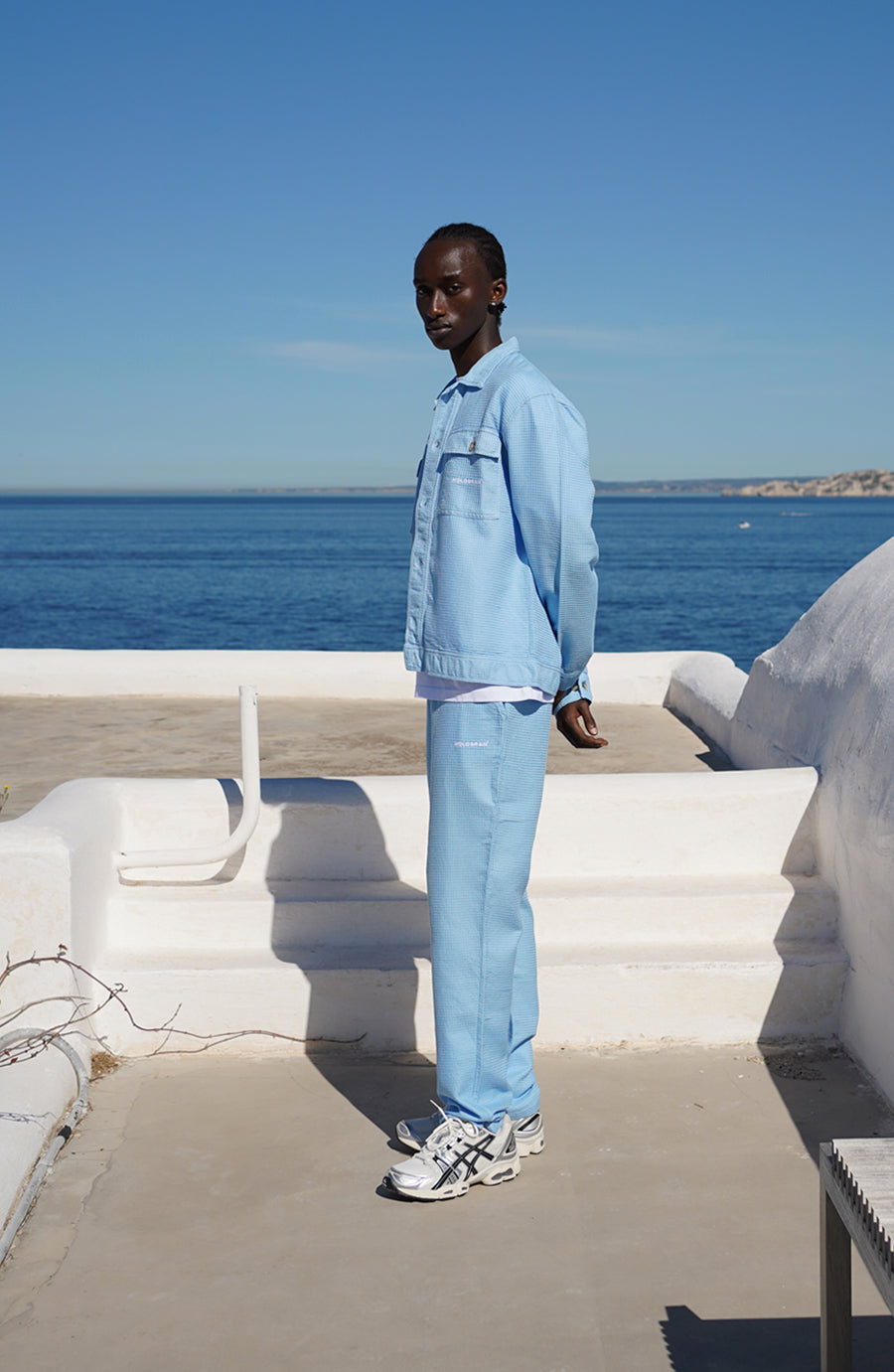 Pantalon streetwear Waffle blue