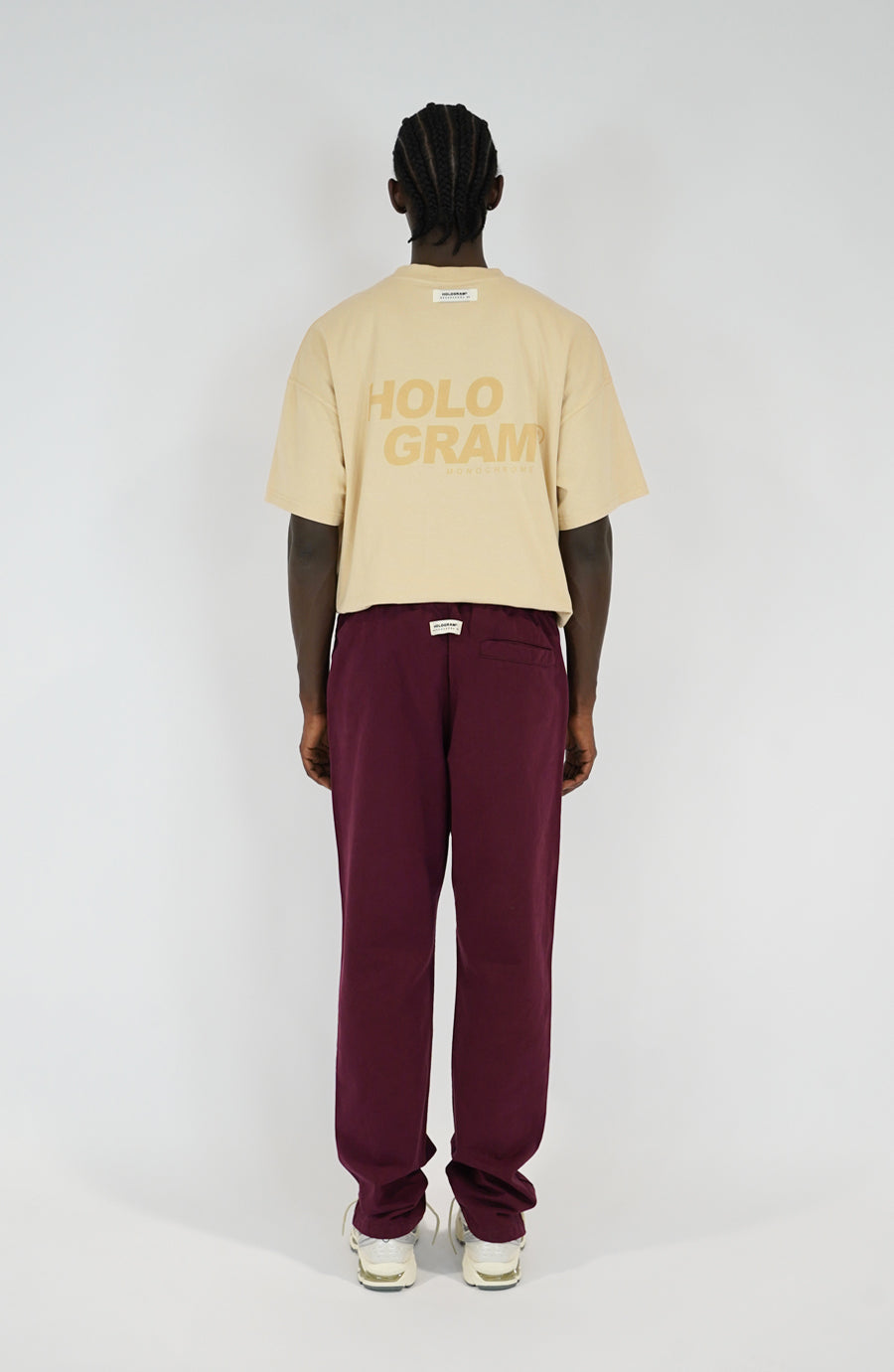 Pantalon streetwear Monochrome 04 burgundy