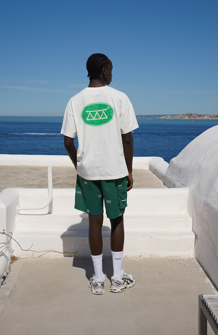 Short streetwear All over green