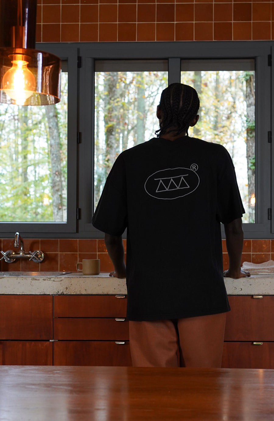 T-shirt streetwear Ring black