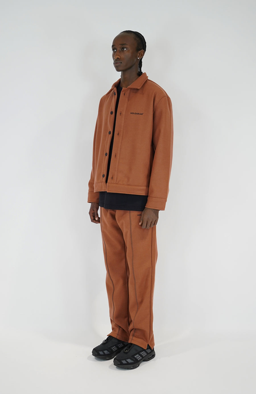 Felt brown streetwear jacket