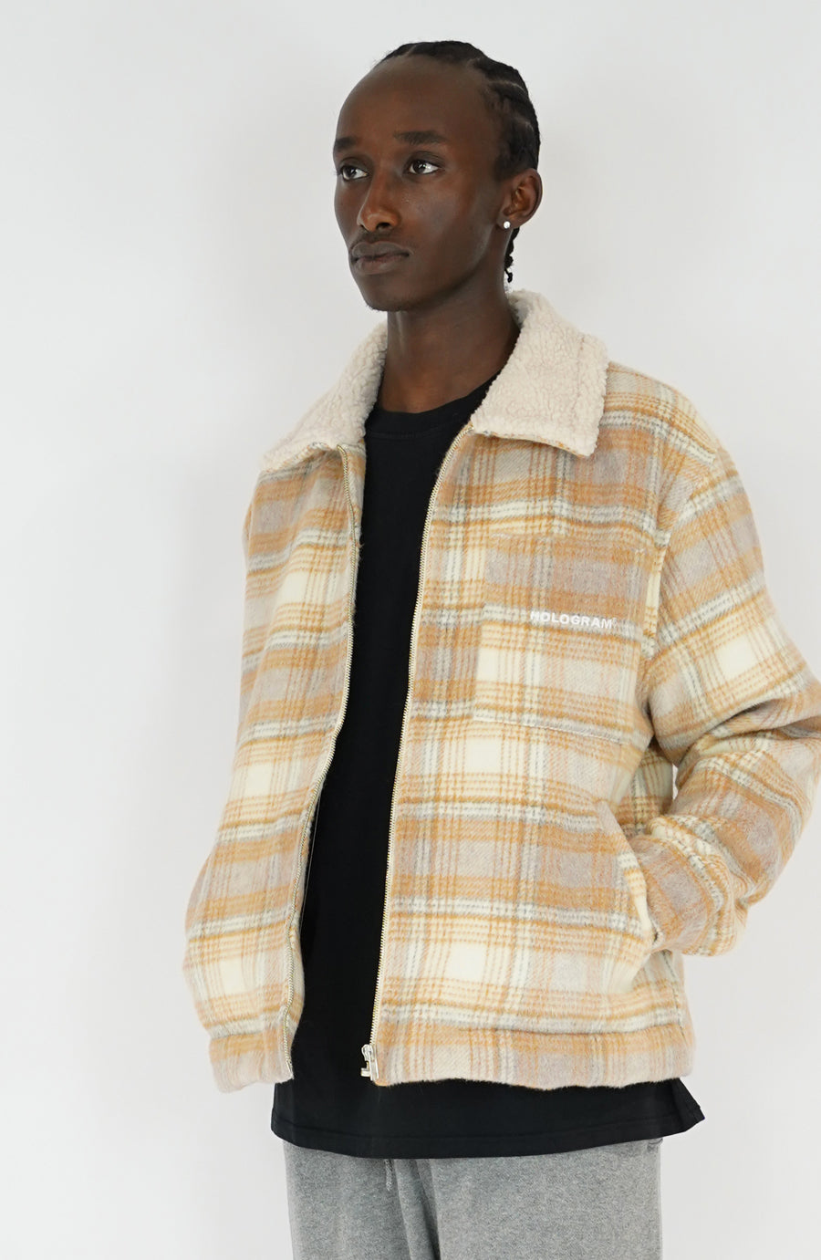 Veste streetwear Tiles beige