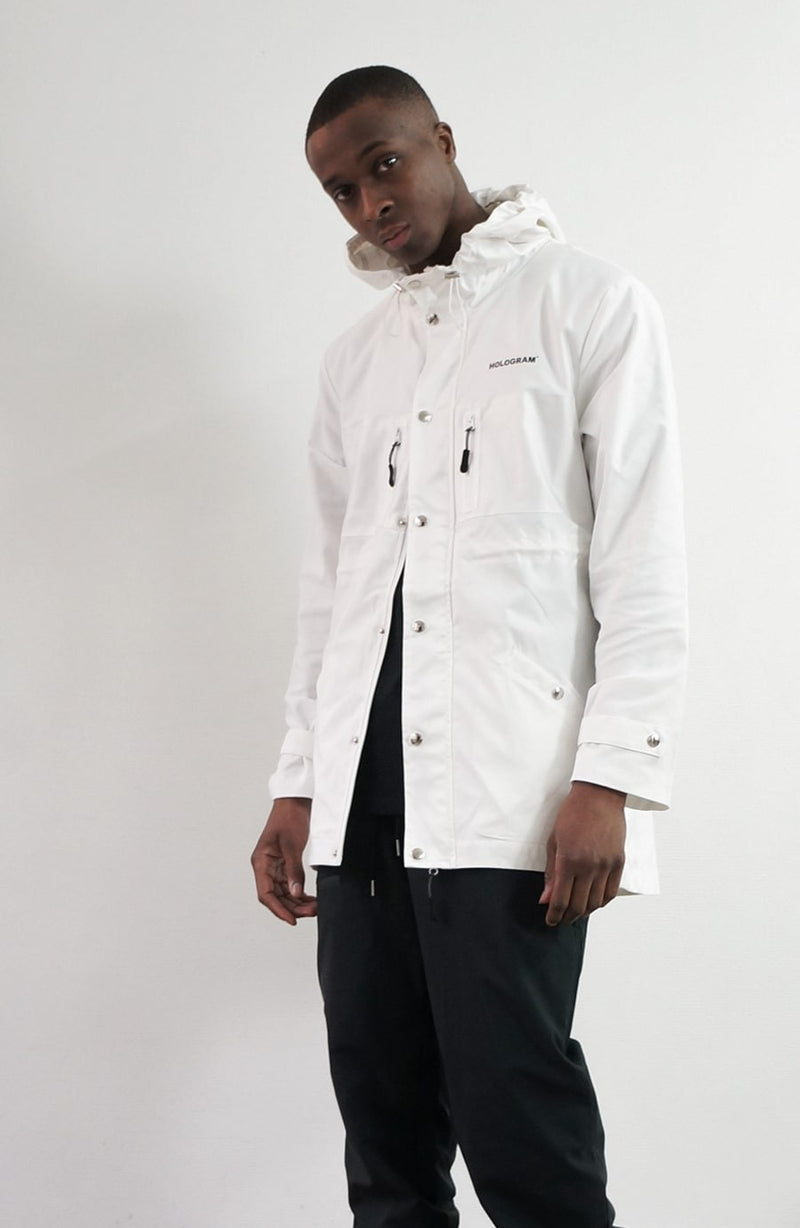 Rain coat streetwear white