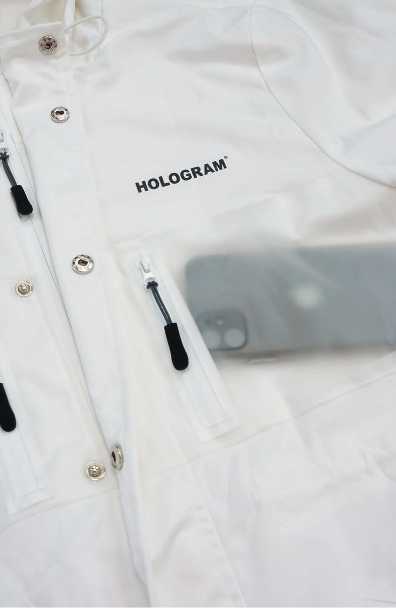 Rain coat streetwear white