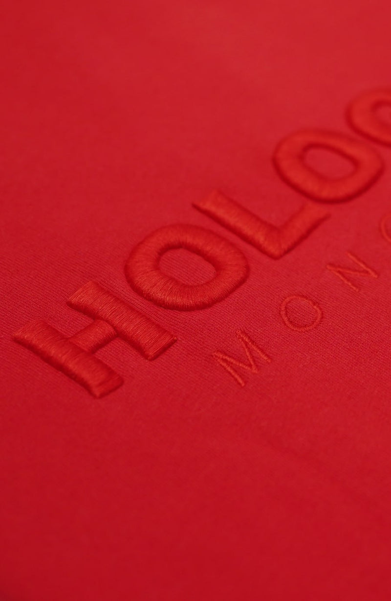 Hoodie streetwear Monochrome 02 red
