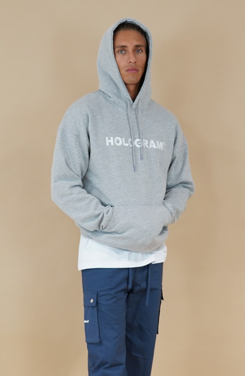 Heather Grey Pullover Hoodie Streetwear Emblem Grey Streetwear