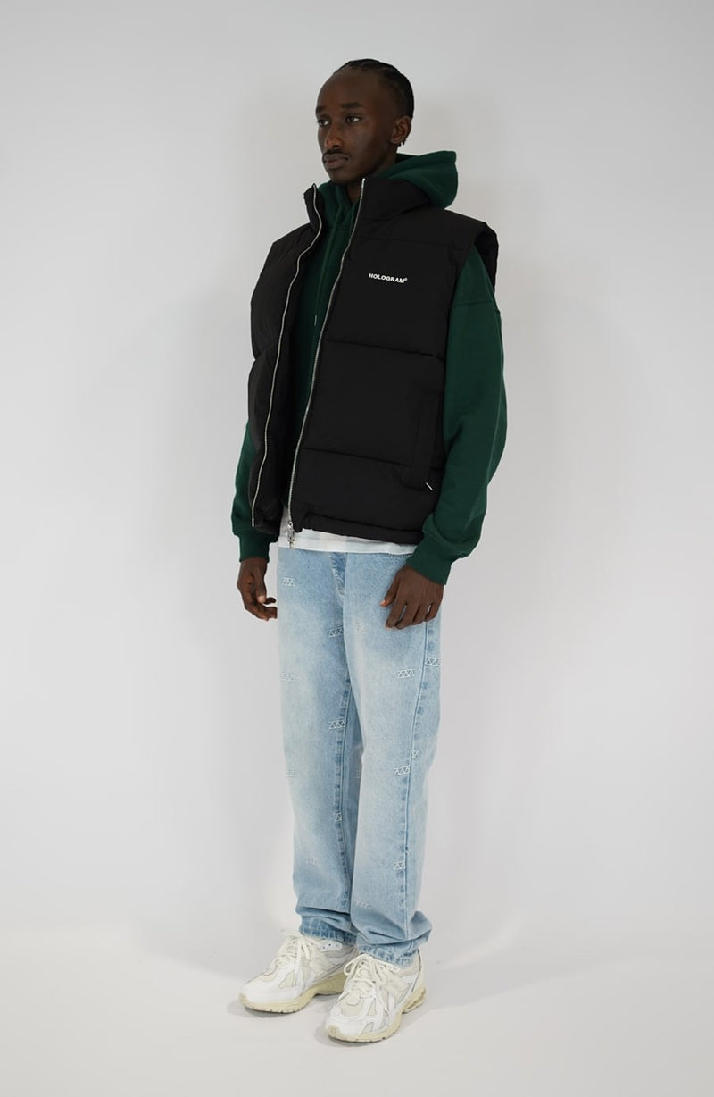 Sleeveless Classic black streetwear jacket